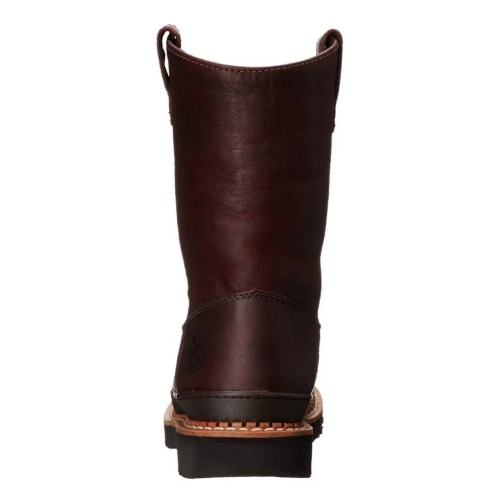 Georgia® Giant Wellington Pull-on work boot Soggy Brown Leather Men’s Size 12 M